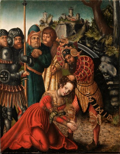 Das Martyrium der heiligen Barbara von workshop of Lucas Cranach the Elder