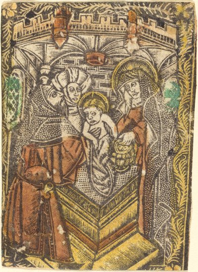Die Darstellung im Tempel von Workshop of Master of the Borders with
