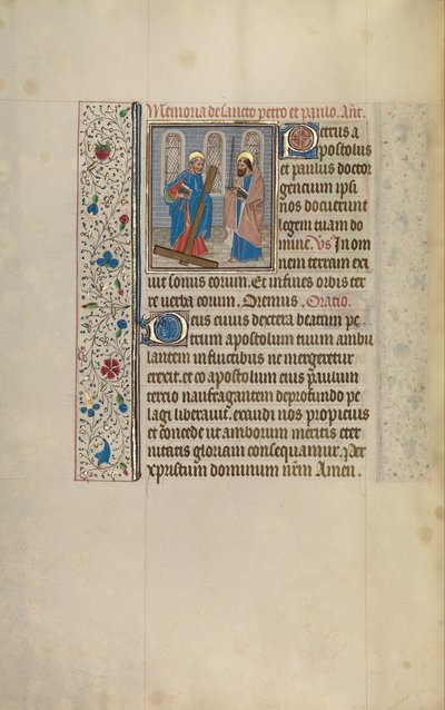 Die Heiligen Petrus und Paulus von Workshop of Willem Vrelant