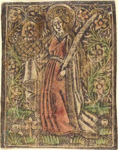 Heilige Dorothea, ca. 1480 von Workshop of the Master of the