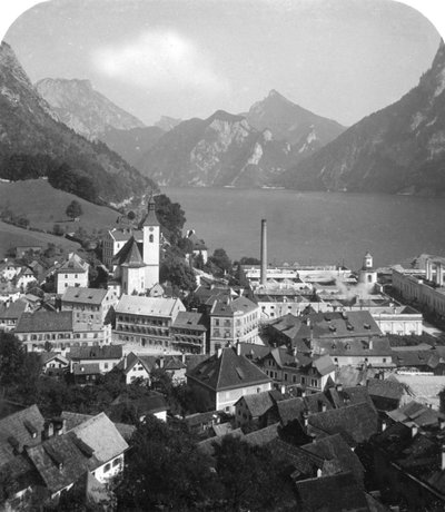 Ebensee und Traunsee, Salzkammergut, Österreich, um 1900 von Wurthle and Sons