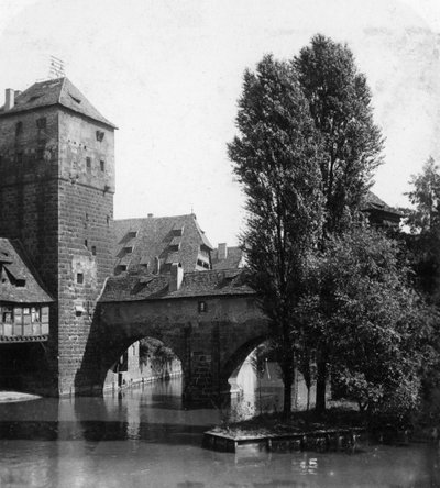 Henkersteg, Nürnberg, Bayern, Deutschland, um 1900er Jahre von Wurthle and Sons
