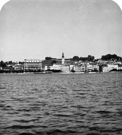 Das Seeufer in Gmunden, Salzkammergut, Österreich von Wurthle and Sons