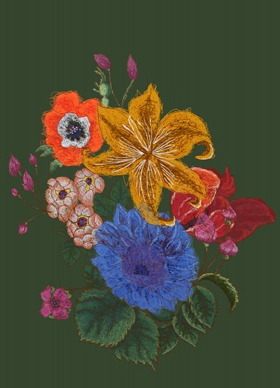 Lebhaftes Blumenbouquet von XHOZUCAN