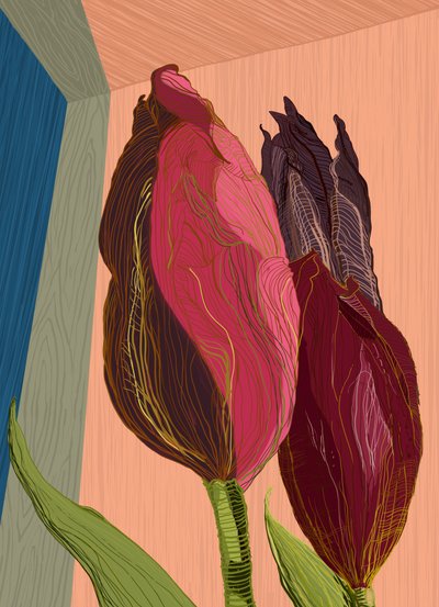 Lebendige moderne Tulpen von XHOZUCAN