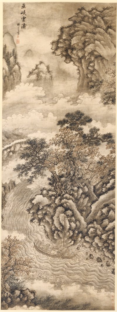 Wolken und Wellen in der Wu-Schlucht, 1368-1644 von Xie Shichen