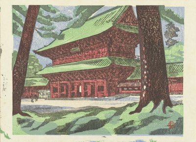 Zojoji Tempel (Serie: Erinnerungen an Tokyo) von Yamaguchi Gen