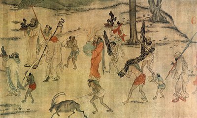 Vasallen bringen ihre Tribute an den Tang-Hof, um 600-673 von Yan Liben (attr. to)