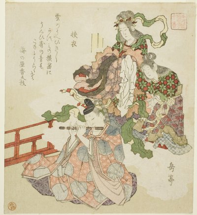 Die Geschichte von Sagoromo, aus der Serie "Zehn höfische Geschichten für den Honcho-Kreis (Honchoren monogatari juban)" von Yashima Gakutei