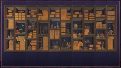 Bücher und Gelehrtenutensilien von Yi Taek gyun (Korean
