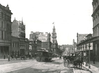 Bourke Street Blick nach Osten, Melbourne, Australien, 1895 von York and Son