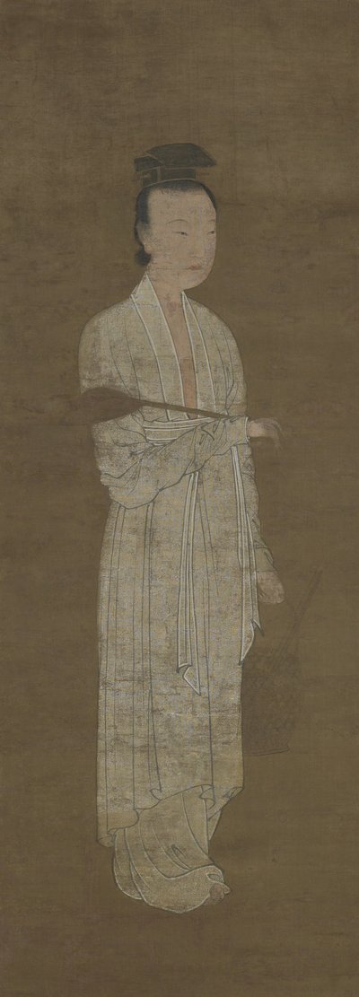 Porträt einer Frau in Weiß: Lu Meiniang von Yuan Dynasty Chinese School