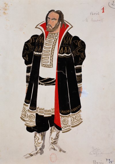 Kostüm für die Figur des Boris in Boris Godunov von Modest Mussorgsky von Yves Bonnat
