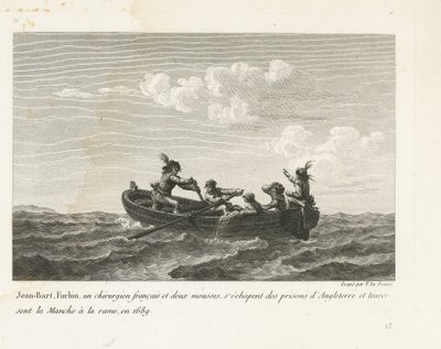Jan Bart entkommt aus einem englischen Gefängnis und überquert den Kanal mit einem Ruderboot, 1689 von Yves Marie Le Gouaz