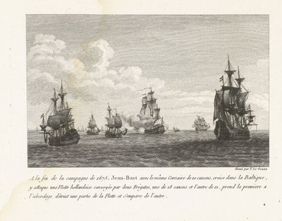 Jan Bart greift holländische Schiffe in der Ostsee an, 1675 von Yves Marie Le Gouaz