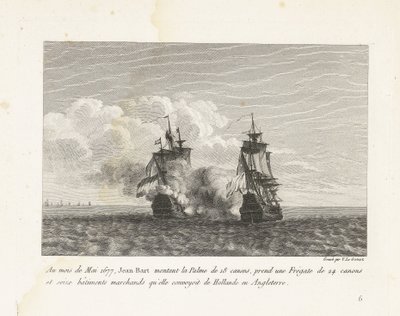 Jan Bart erobert eine holländische Fregatte, 1677 von Yves Marie Le Gouaz