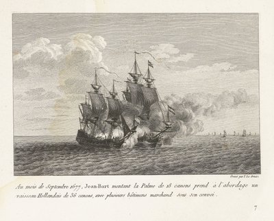 Jan Bart erobert eine holländische Fregatte, 1677 von Yves Marie Le Gouaz