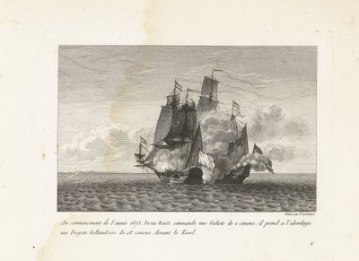 Jan Bart erobert eine holländische Fregatte bei Texel, 1675 von Yves Marie Le Gouaz