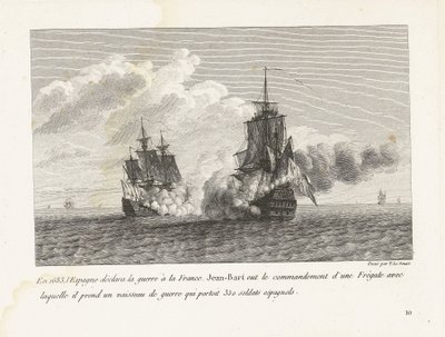 Jan Bart erobert ein spanisches Schiff mit 350 Soldaten an Bord, 1683 von Yves Marie Le Gouaz