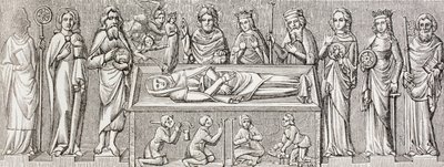 Nach dem Basrelief auf dem Grab der Prinzessin Elisabeth von Ungarn (1207 - 1231), einer katholischen Heiligen, aus 