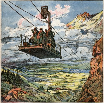 Seilbahn der italienischen Armee von . .