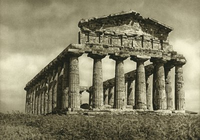 Ceres-Tempel in Paestum, erbaut 500 v. Chr. von Ferdinand Georg Waldmuller