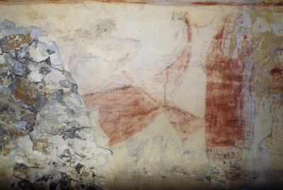 Charons Boot, Fresko, Grab der Blauen Dämonen, Nekropole von Tarquinia (UNESCO-Welterbeliste, 2004), Latium, Italien, etruskische Zivilisation, 5. Jahrhundert v. Chr. von Georg Carl Heinrich Dollmann
