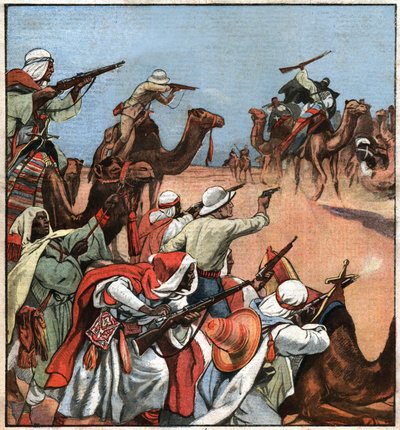 Kolonialer französischer Konvoi im Maghreb von Ferdinand Georg Waldmuller