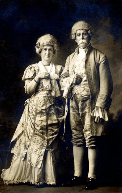Paar in Kostümen des 18. Jahrhunderts von Hippolyte Lalaise Devéria