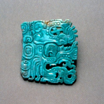 Gravur von Itzamna aus einem Grab in Topoxte, Peten, Guatemala, Klassische Periode, ca. 300-900 n. Chr. (Jade) von Hippolyte Lalaise Devéria