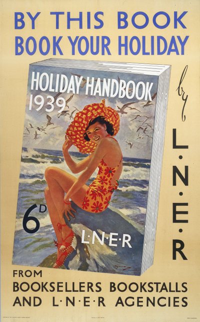 Ferienhandbuch 1939, LNER-Plakat von Ferdinand Georg Waldmuller