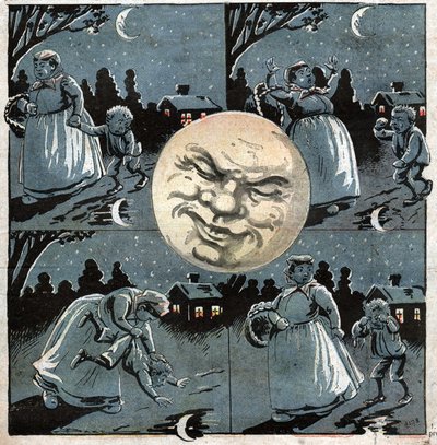 Der Mond in einer Pfütze von Ferdinand Georg Waldmuller