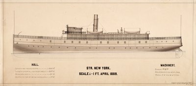 New York (Dampfschiff: 1889) Pläne von . .