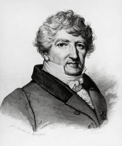 Porträt von Georges Leopold Chretien Frederic Dagobert Cuvier (1769-1832), französischer Biologe, Gravur von William Walcutt