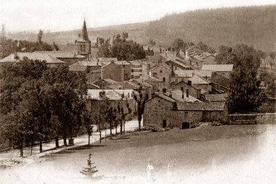 Das Dorf Saint-Bonnet-le-Froid zu Beginn des zwanzigsten Jahrhunderts von . .
