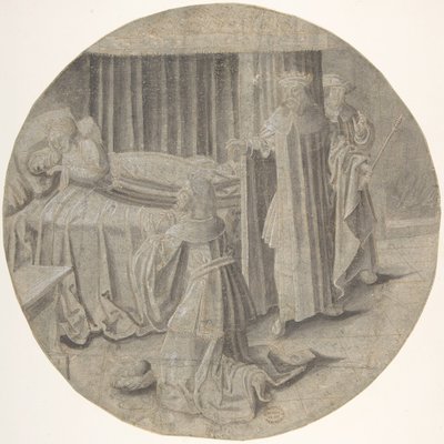 Haman bittet Esther um sein Leben, 16. Jahrhundert - Mitte 16. Jahrhundert von Circle of Pseudo Aert Ortkens