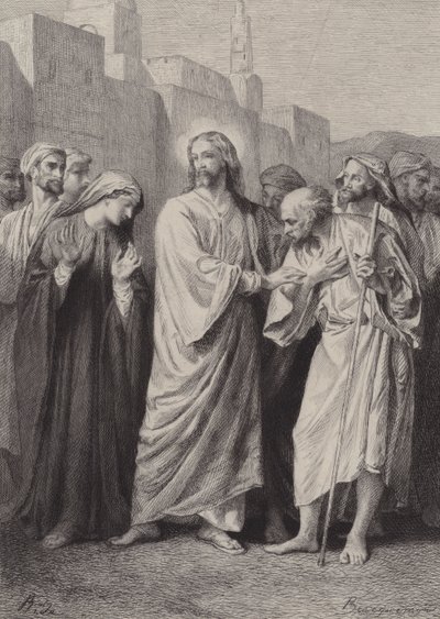 Christus sagt die Zerstörung des Tempels voraus von after Albert Robida