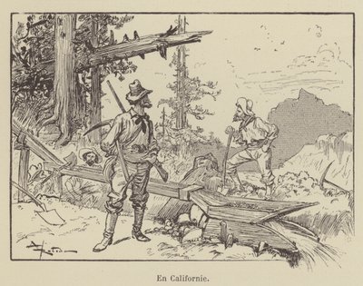 In Kalifornien von after Albert Robida