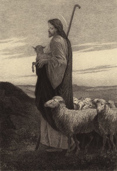 Der gute Hirte von after Albert Robida