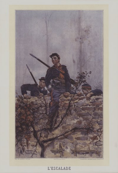 LEscalade (Der Aufstieg) von after Alphonse Marie de Neuville