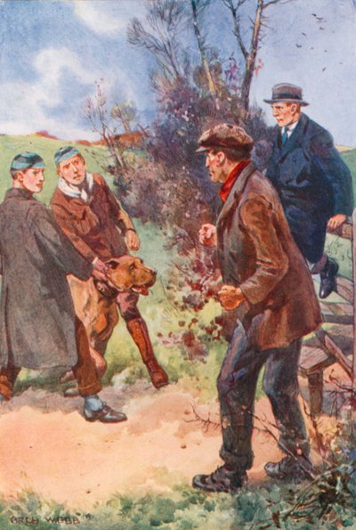 Der Mann zog sich mit einem unangenehmen Lachen zurück, seine Augen immer noch auf den Hund gerichtet von after Archibald Bertram Webb