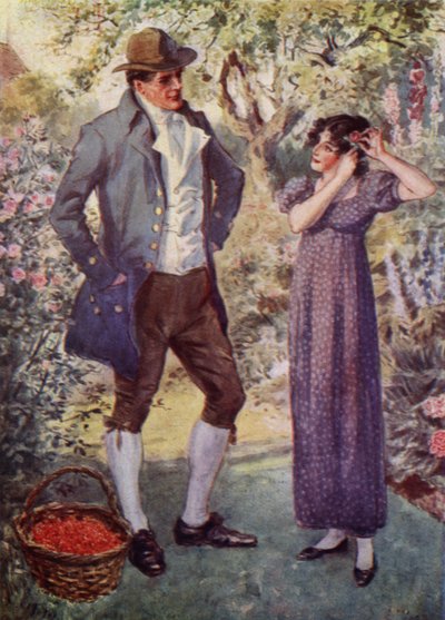 Adam Bede gibt Hetty eine Rose von after Charles Edmund Brock