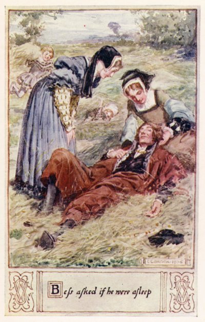 Bess fragte, ob er schlief von after Charles Edmund Brock