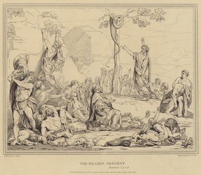 Die eherne Schlange, Numeri von after Charles Le Brun