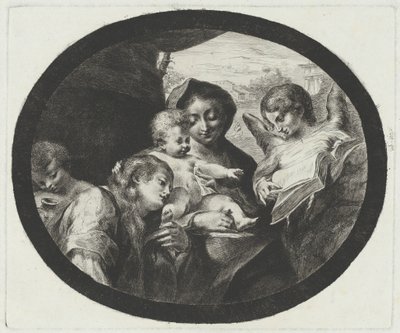 Die Jungfrau und das Kind mit Engeln von after Correggio Vivant Denon