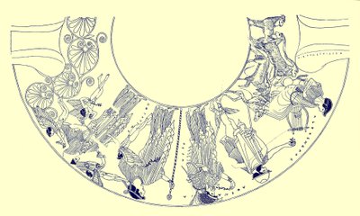 Das Urteil des Paris, Illustration aus Griechische Vasenmalereien von J. E. Harrison und D. S. MacColl, veröffentlicht 1894 von after English School