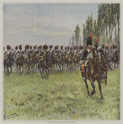 Der Angriff der Pferdegrenadiere von after Felicien baron de Myrbach Rheinfeld