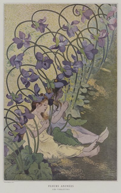 Belebte Blumen: Veilchen von after Firmin Bouisset