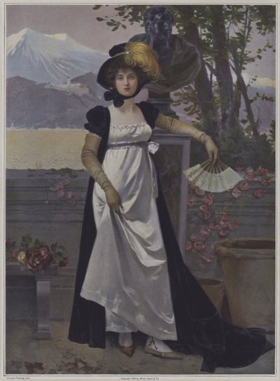 Porträt einer Frau von after Francois Flameng