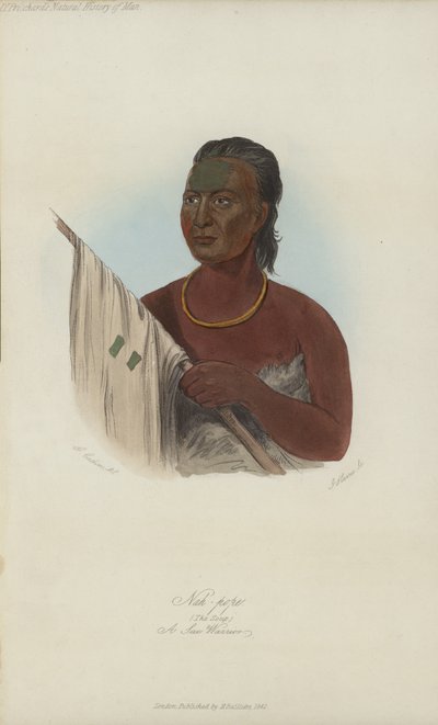 Nah-pope, Die Suppe, ein Sac-Krieger (Aquatinta) von after George Catlin